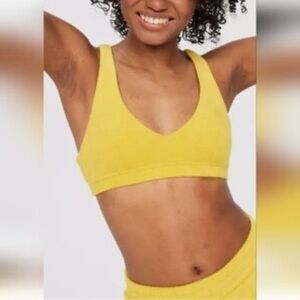 2/$30 Aerie Yellow Terry Cloth Bralette Small NWT